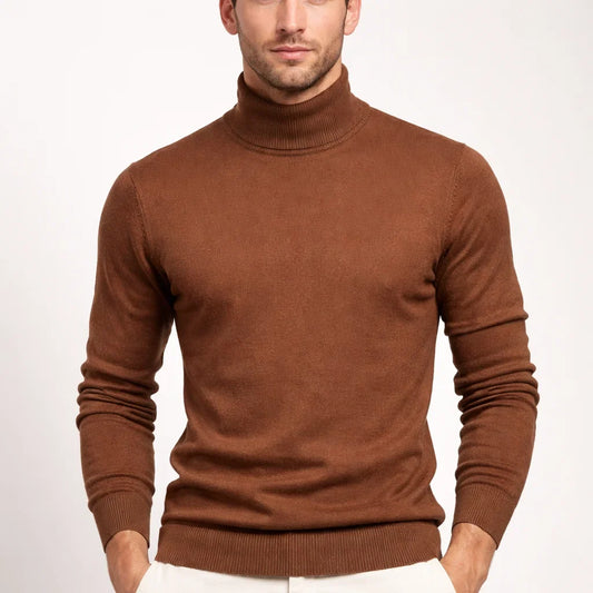 Men's Lightweight Turtleneck Sweater - Timeless Knit Pullover