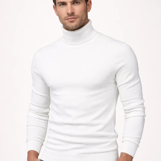 Men's Lightweight Turtleneck Sweater - Timeless Knit Pullover