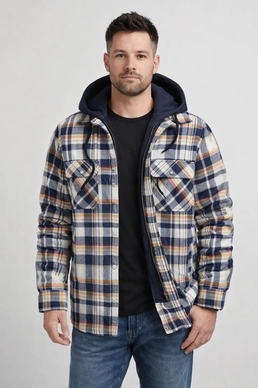 Trendy Men's Padded Winter Jacket with Hood