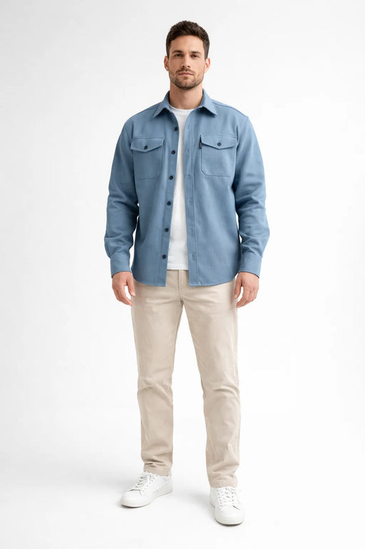 Modern Casual Men's Shirt Jacket - Trendy Everyday Wear