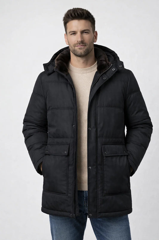 Rikard Men's Warm Winter Jacket with Hood