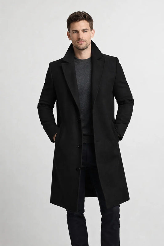 Men's High-Quality Wool Coat