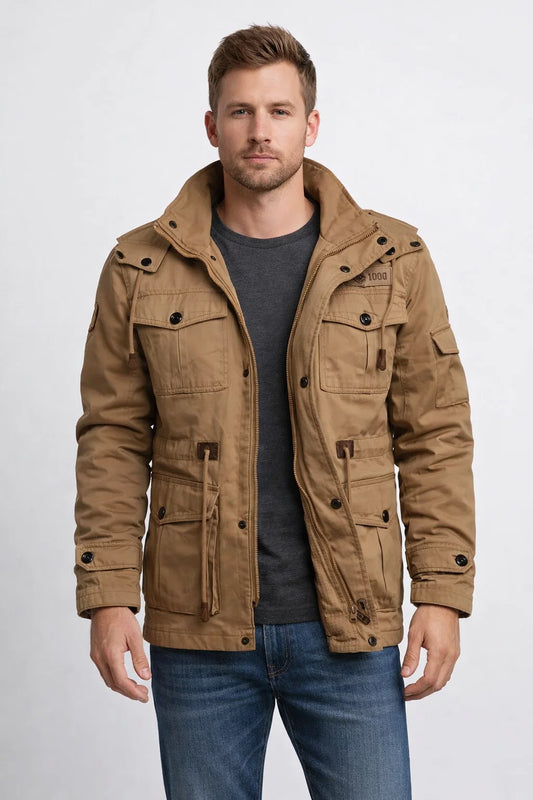 Rugged Men's Winter Jacket for Cold Weather