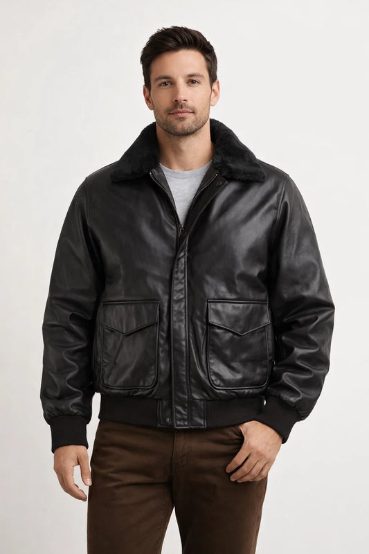 Men's Vintage Military Bomber Flight Jacket