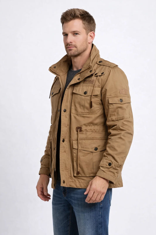 Rugged Men's Winter Jacket for Cold Weather