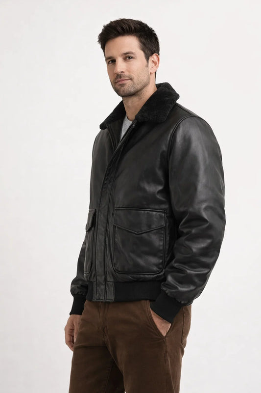 Men's Vintage Military Bomber Flight Jacket