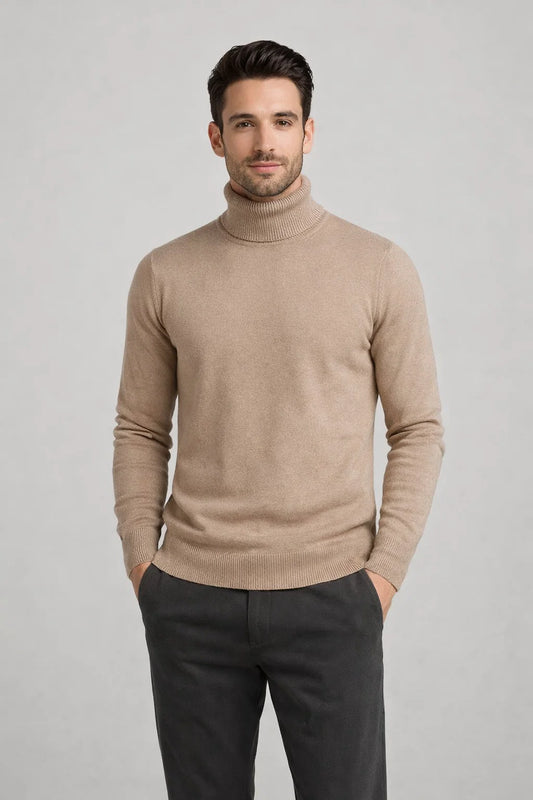 Men’s Classic Turtleneck Sweater – Soft Knit Warmth