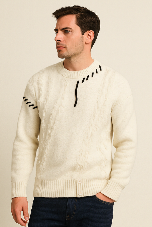 Men’s Relaxed Knit Crewneck Sweater | Soft Warm Comfort
