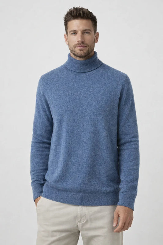 Men's Cashmere Turtleneck Sweater - High Quality