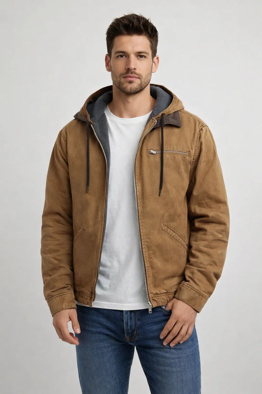 Men's Hooded Jacket - Stylish Comfort for Outdoor Adventures