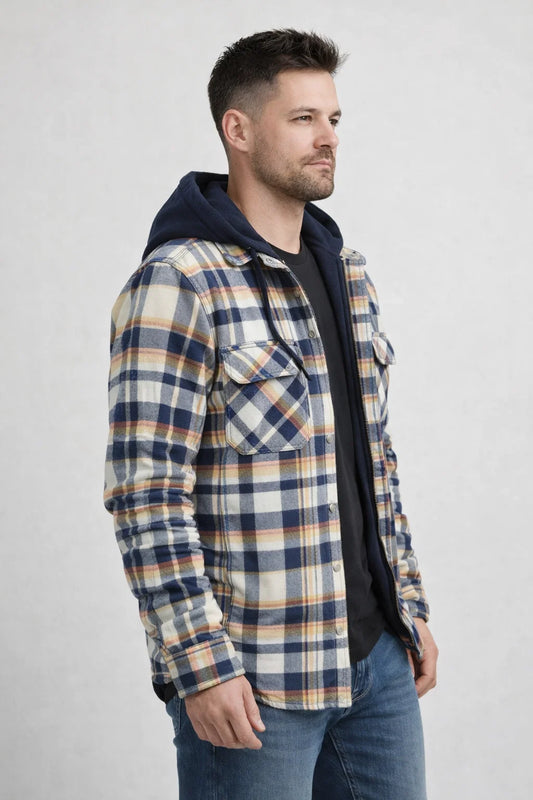 Trendy Men's Padded Winter Jacket with Hood