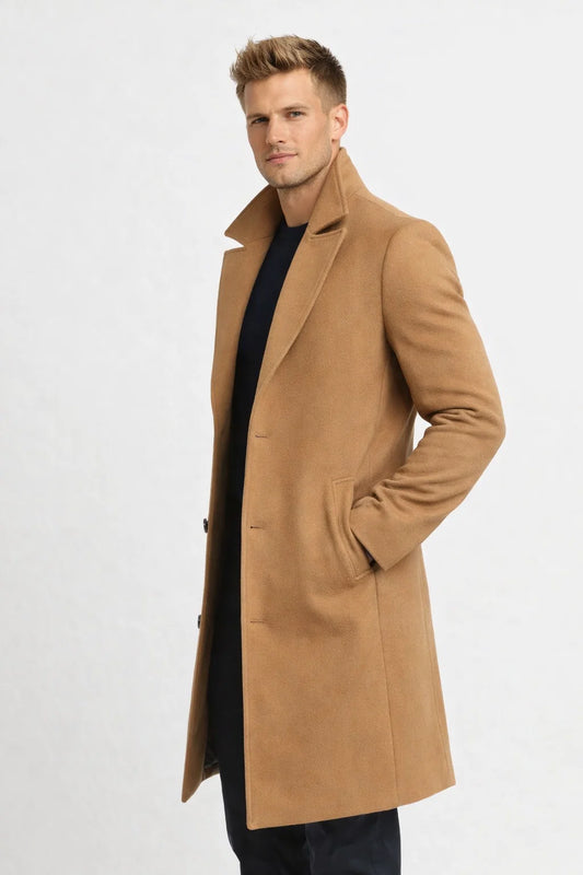 Men's High-Quality Wool Coat