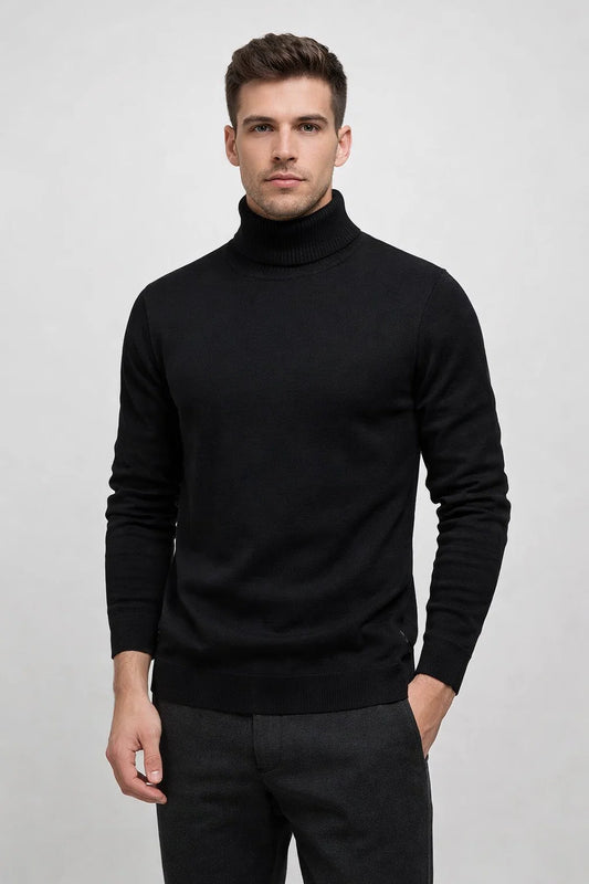 Men’s Classic Turtleneck Sweater – Soft Knit Warmth