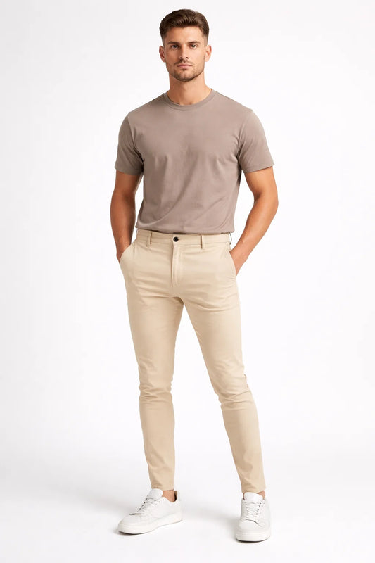 Men's Modern Skinny-Fit Chino Pants for Casual and Semi-Formal Wear
